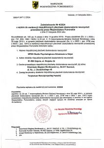 Wpis do ewidencji niepublicznych placówek doskonalenia nauczycieli
