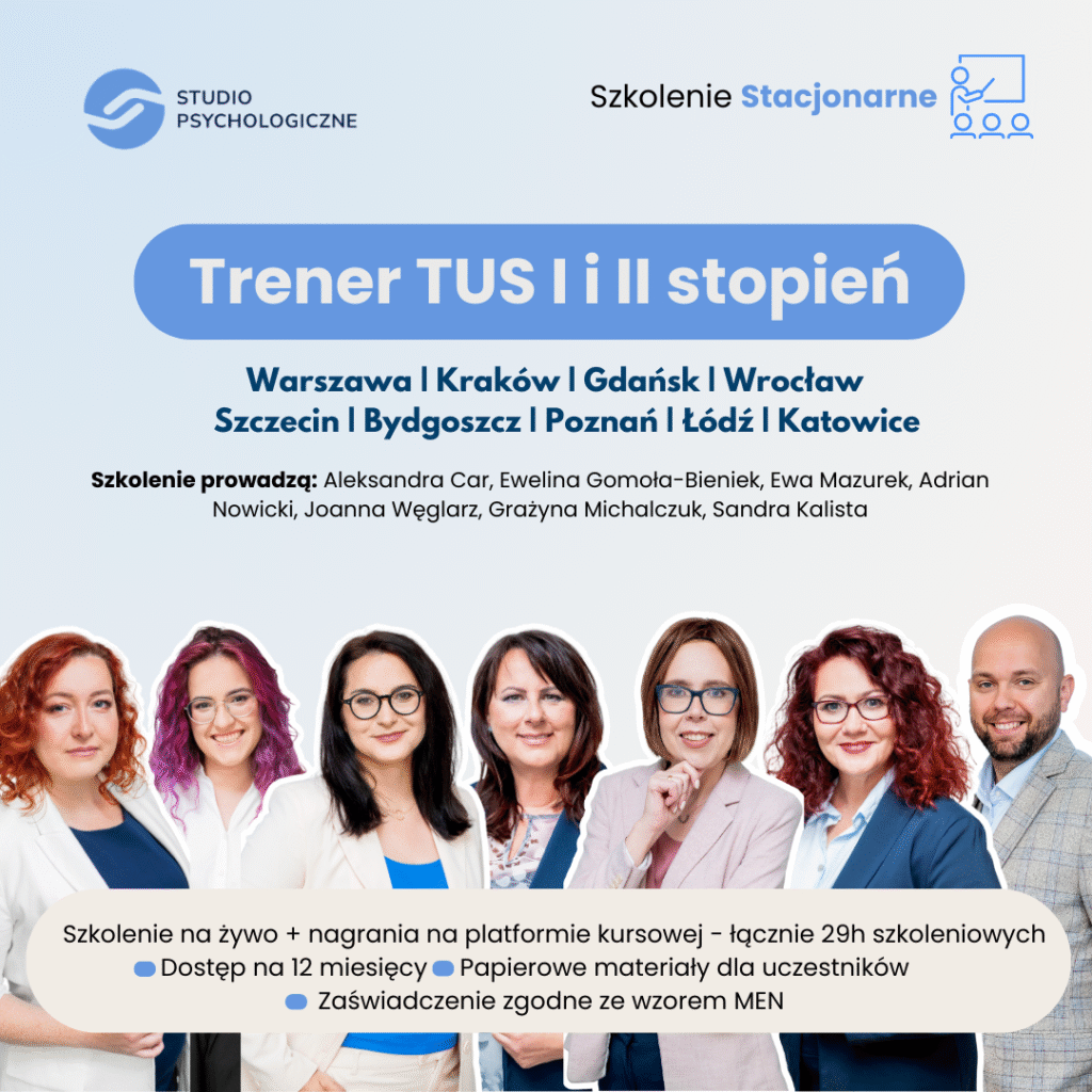 Trener TUS stacjonarnie Studio Psychologiczne